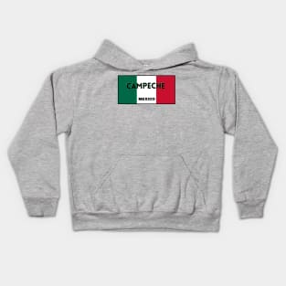 Campeche City in Mexican Flag Colors Kids Hoodie